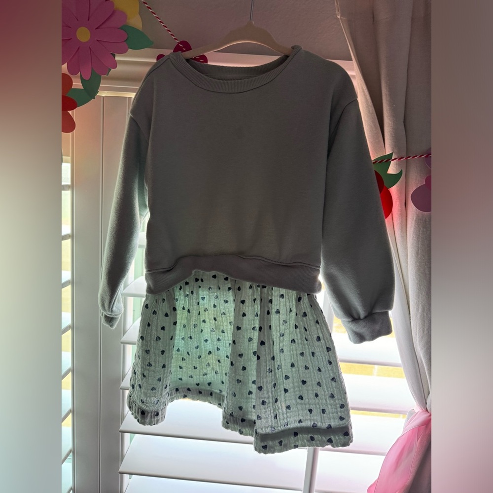 Sweater dress hearts gap kids